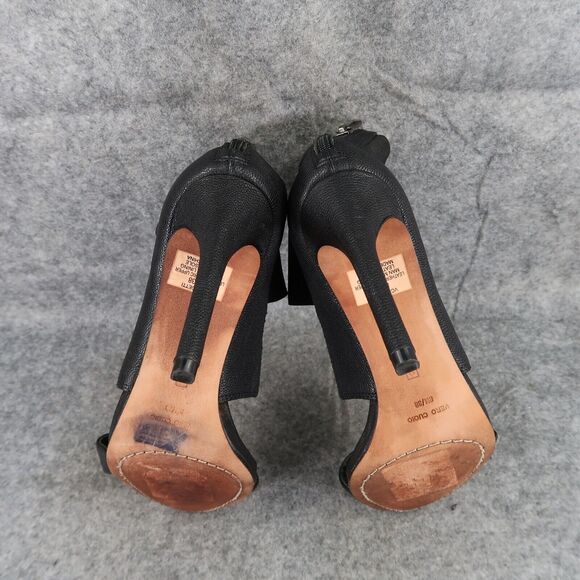 Vince Camuto Shoes Womens 8 Pump Stiletto Heel Zip Open Toe Black Straps Ondetti - Picture 11 of 14